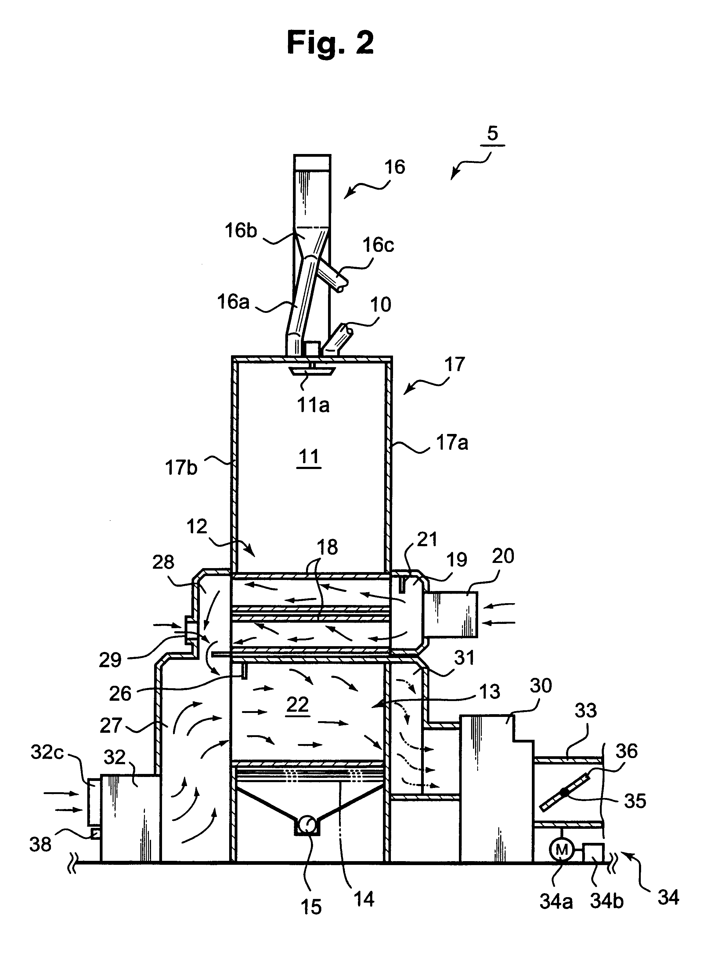Circulating type grain drying machine
