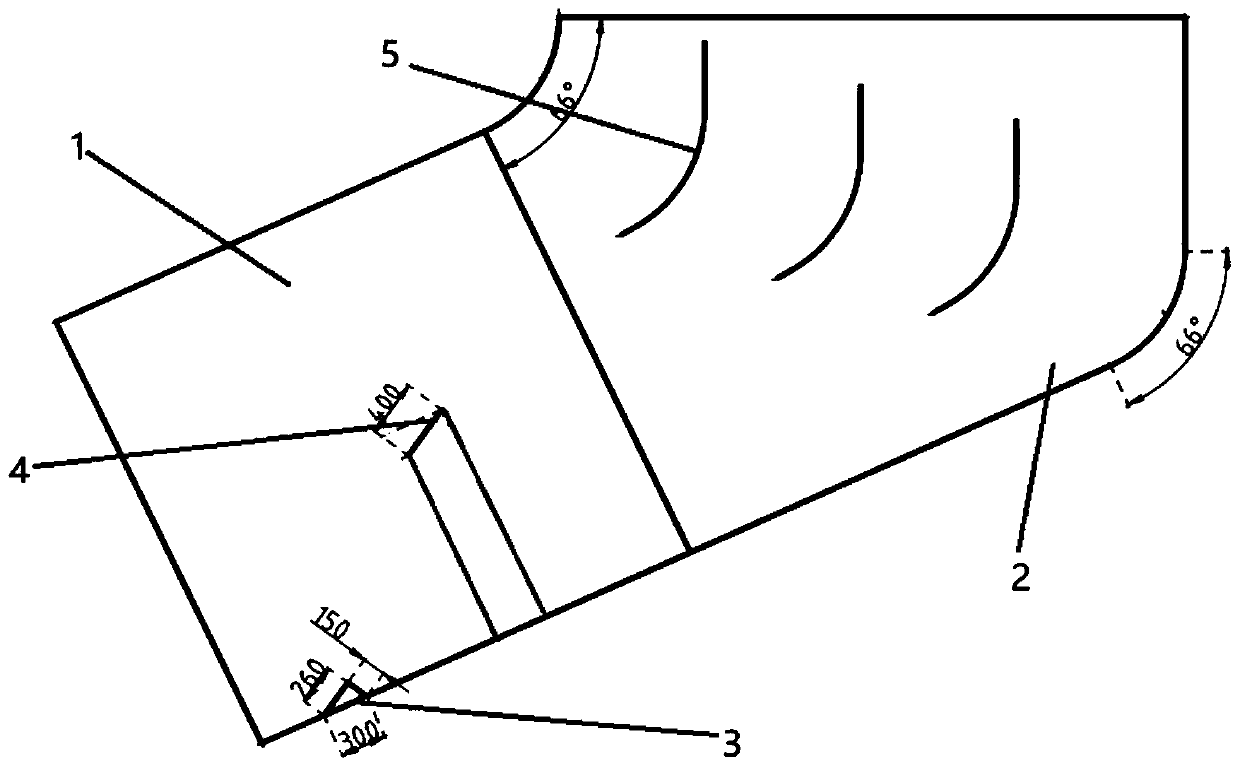 A boiler flue and a denitrification system