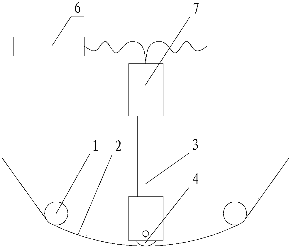 Automatic tensile force detection device of wrapping machine