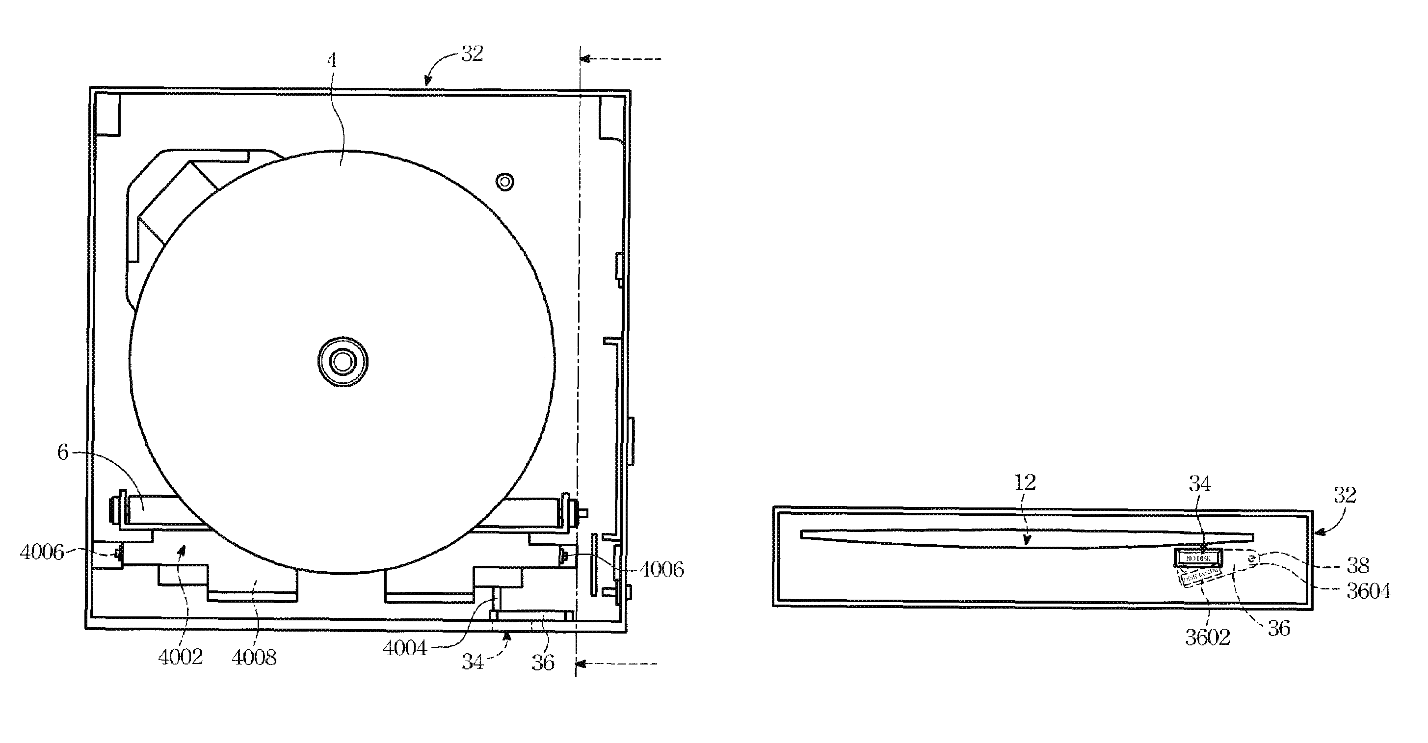 Slot-in optical reproducing apparatus with a visualized indicator