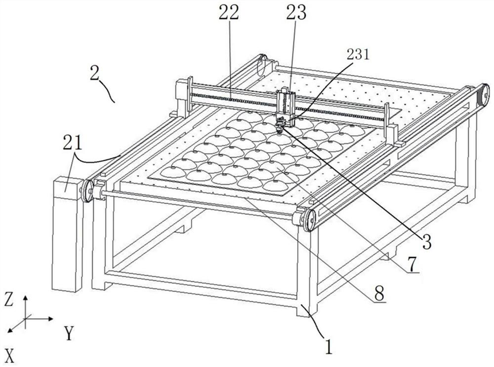 Anti-impact special-shaped flexible material cutting device