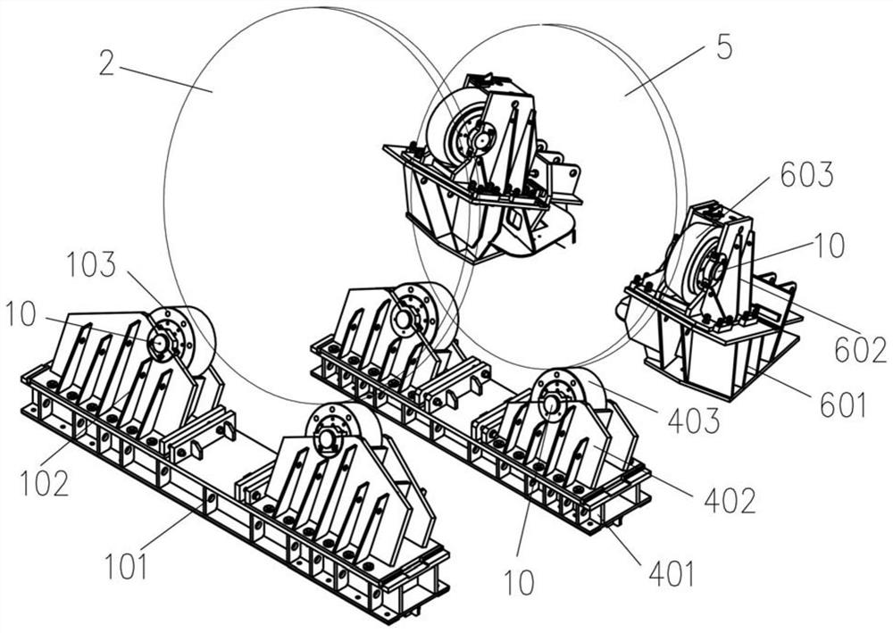 Real-time pressure detection supporting device for slag treatment roller