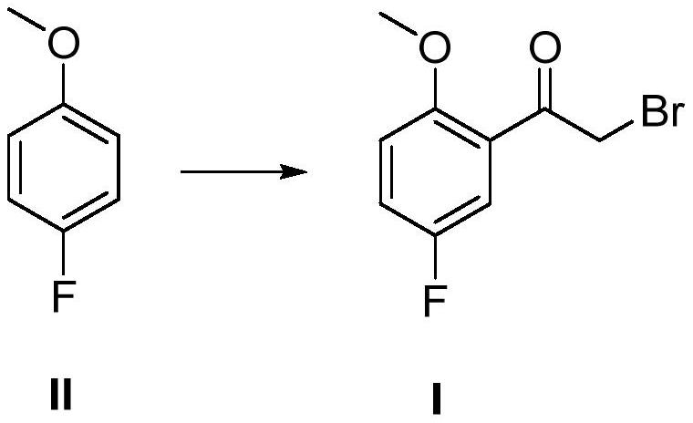 Preparation method of 2-methoxy-5-fluorobromoacetophenone