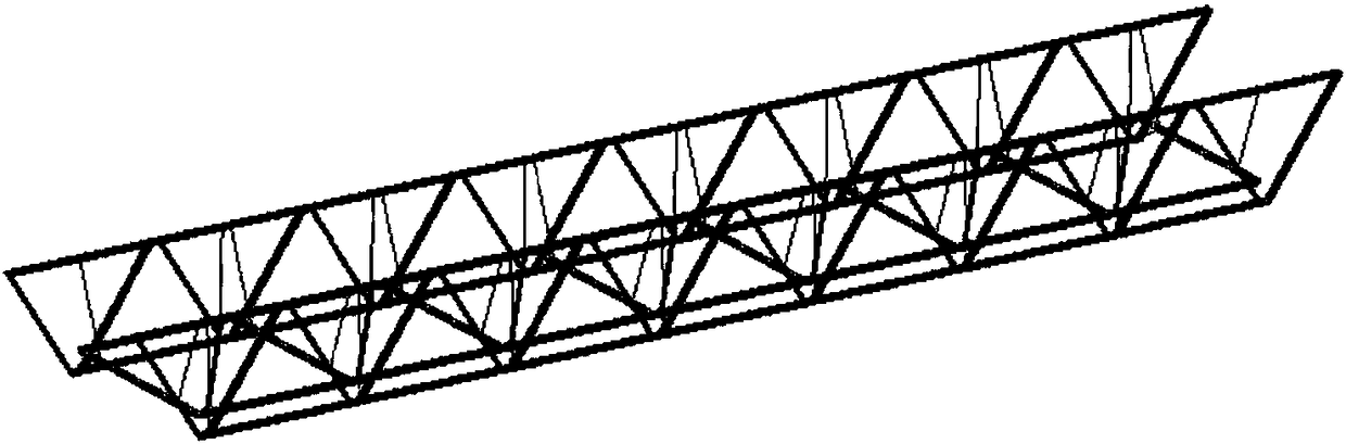 Truss bridge system for truss-rope composite structure