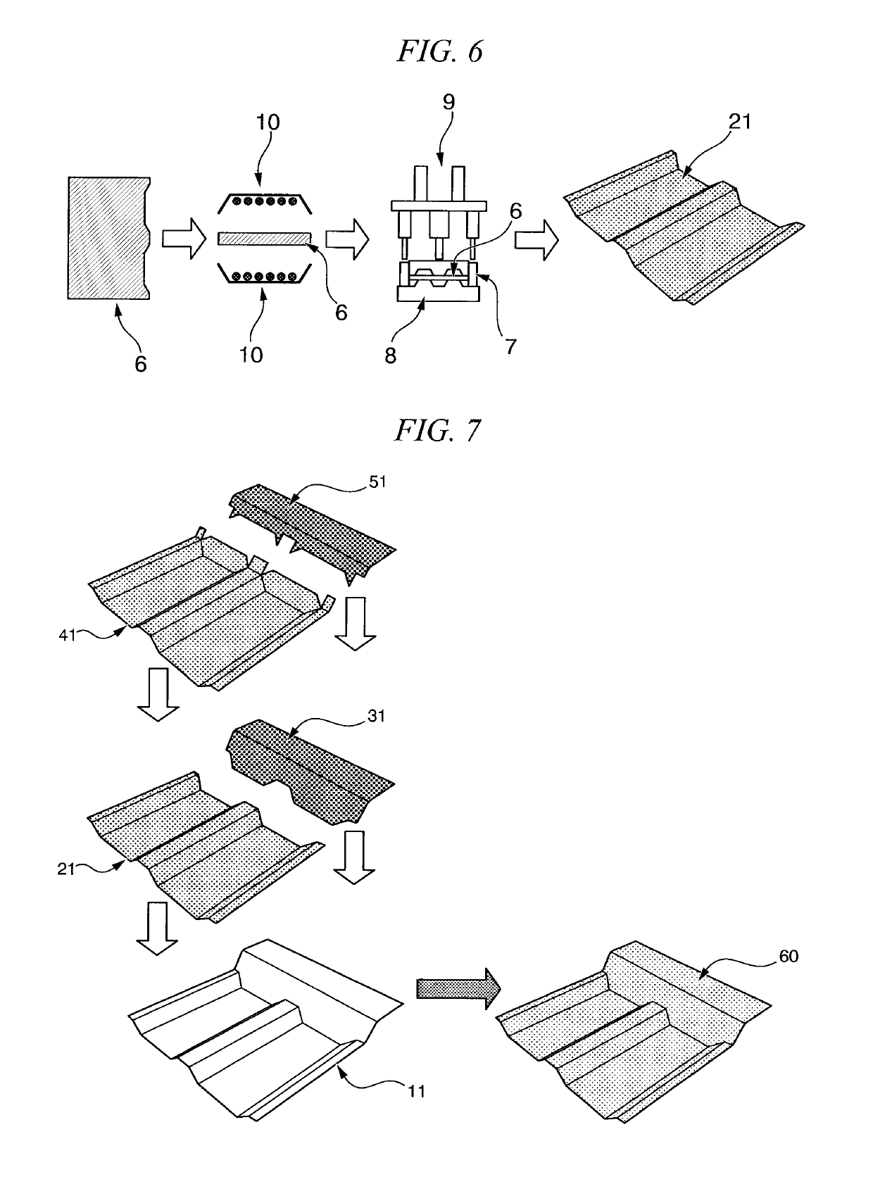 Manufacturing method for molded article of fiber-reinforced composite material and molded article of fiber-reinforced composite materials