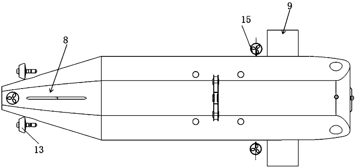 Unpowered dive floating motion method and system applied to large depth submersible