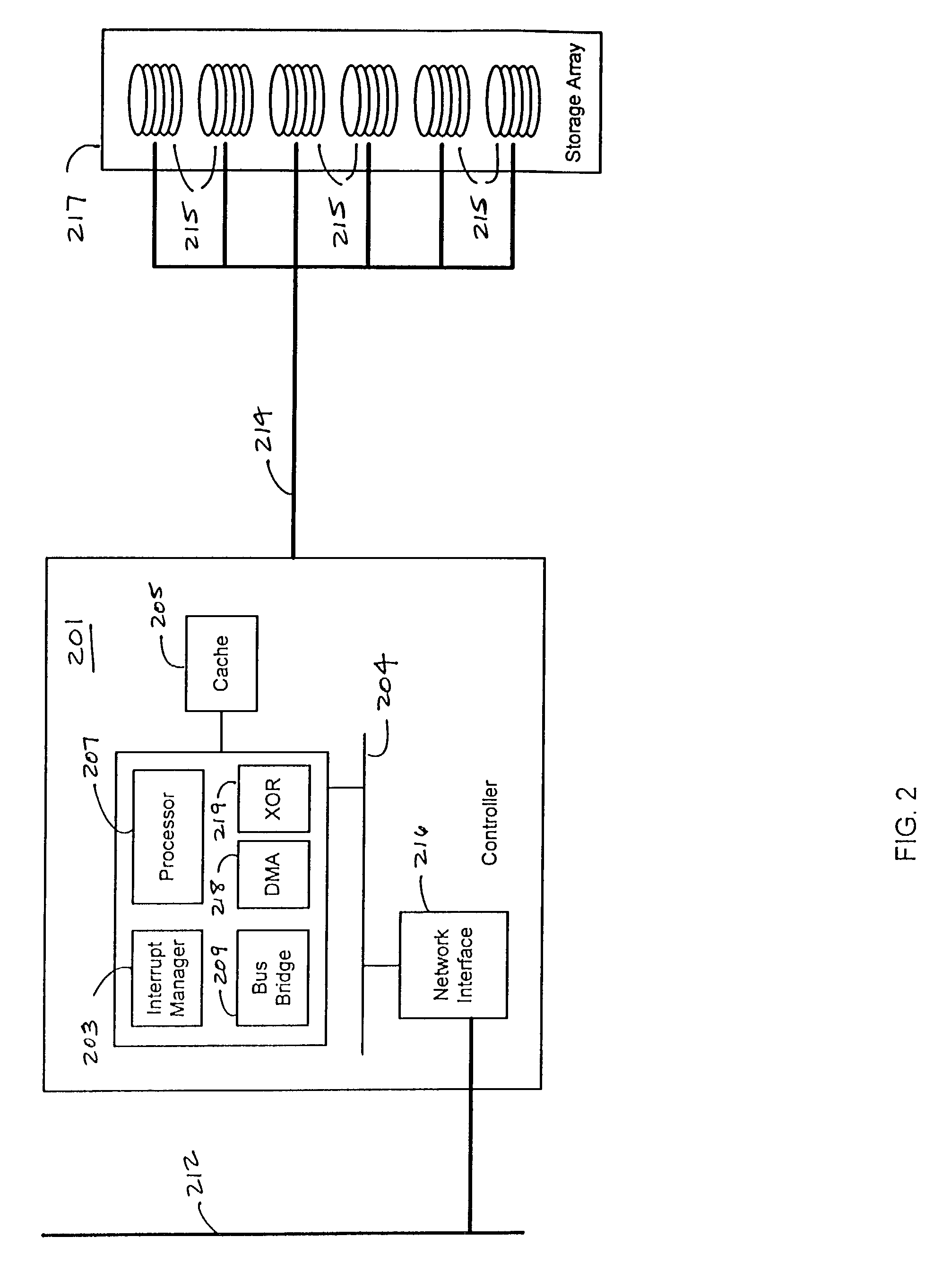Serial interface for a data storage array