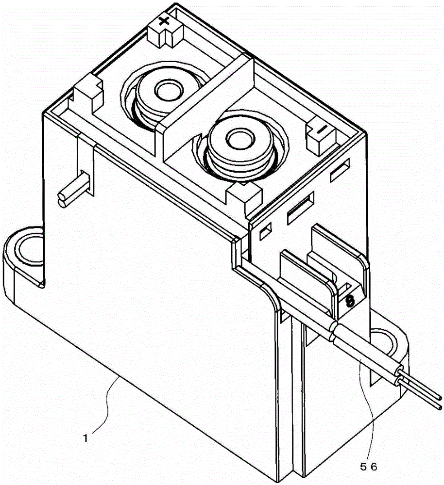 Electromagnetic relay and magnetic reed switch installation structure