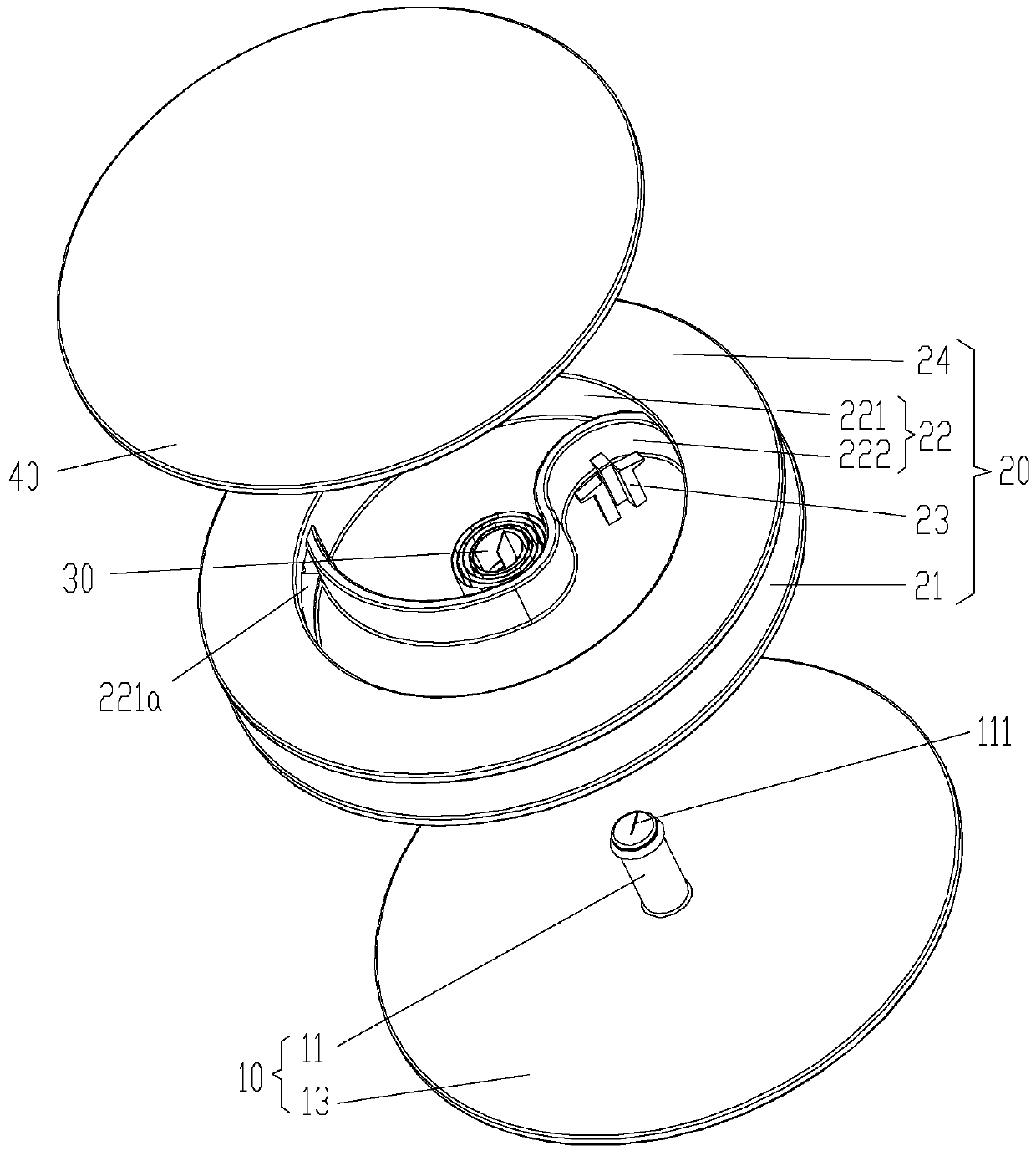 Take-up and pay-off device and air conditioner