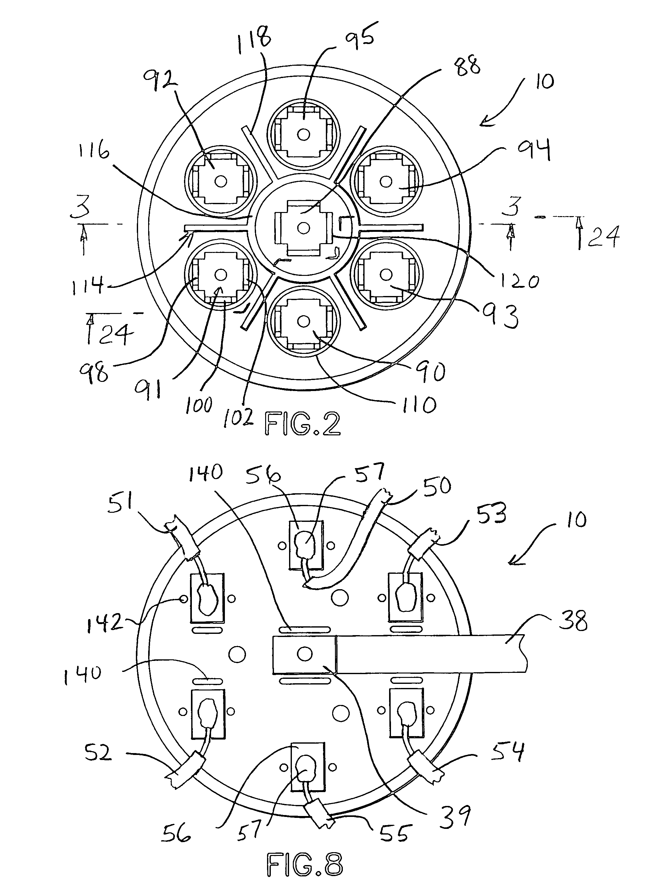 Capacitor with multiple elements for multiple replacement applications