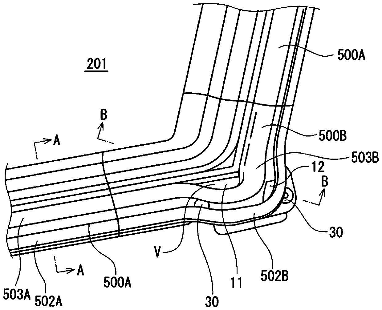 Drainage structure of convertible