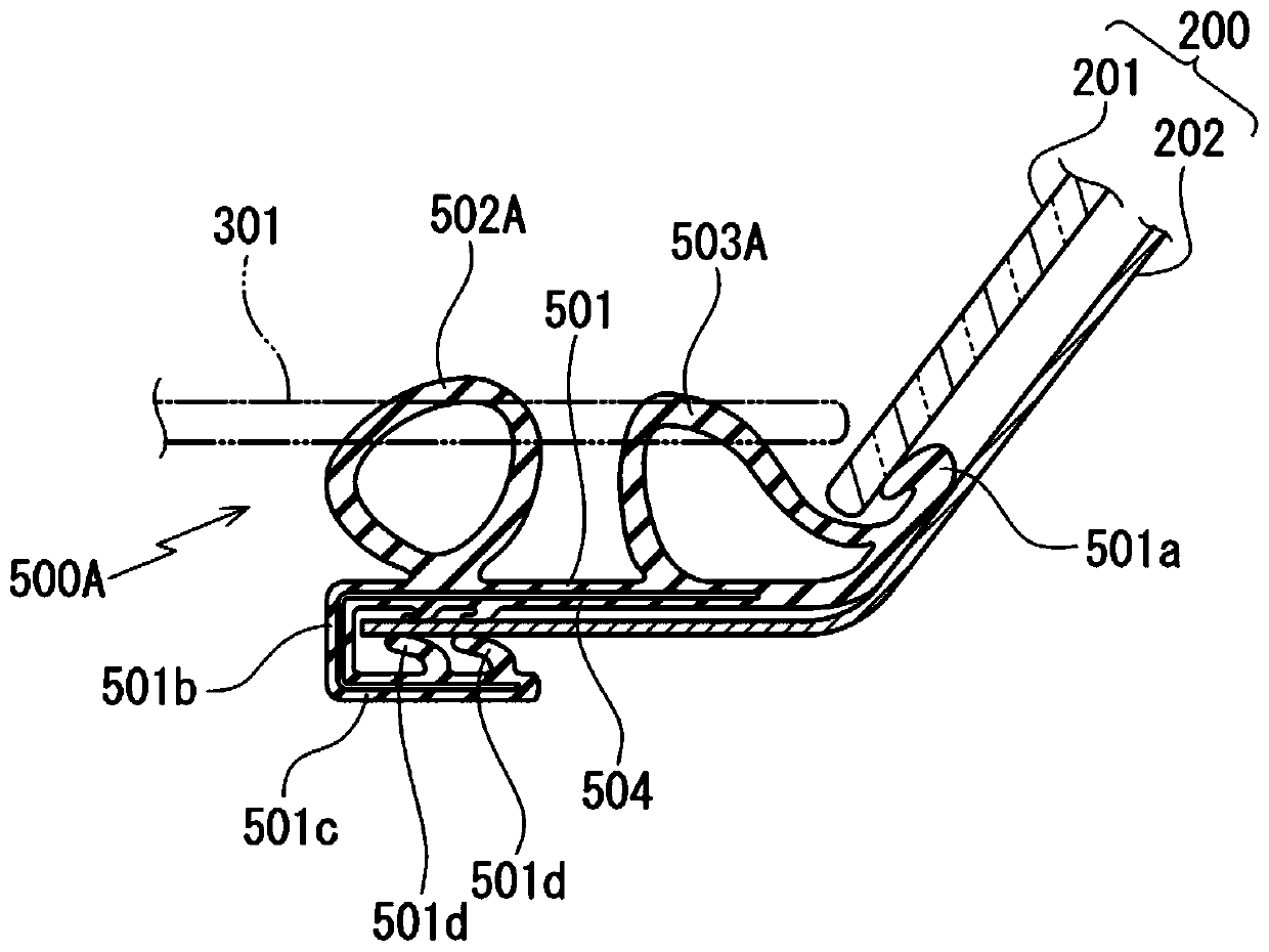 Drainage structure of convertible