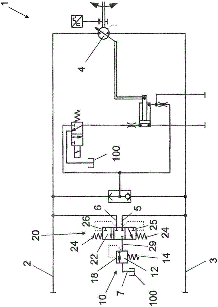 Loop-flushing-system for hydrostatic apparatus