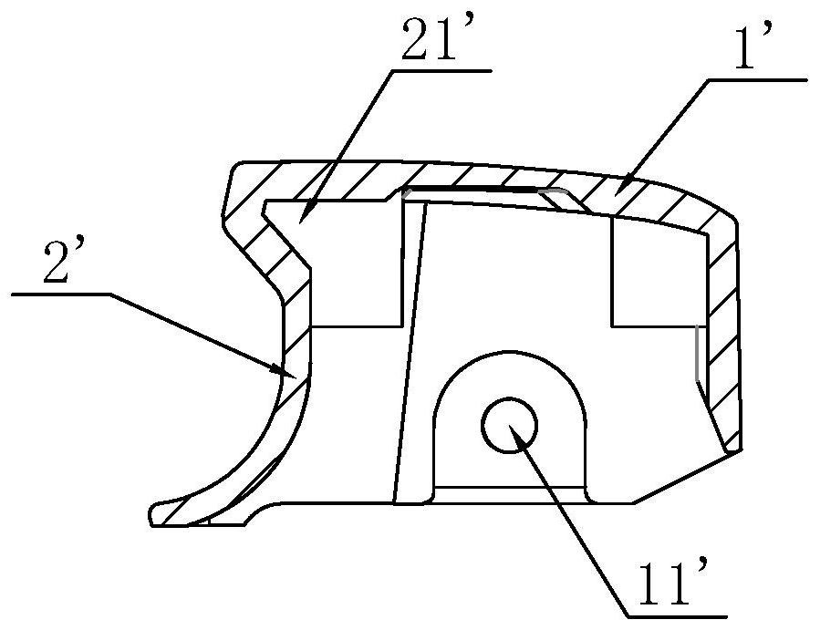 Mold with buckling position inwards pulling function