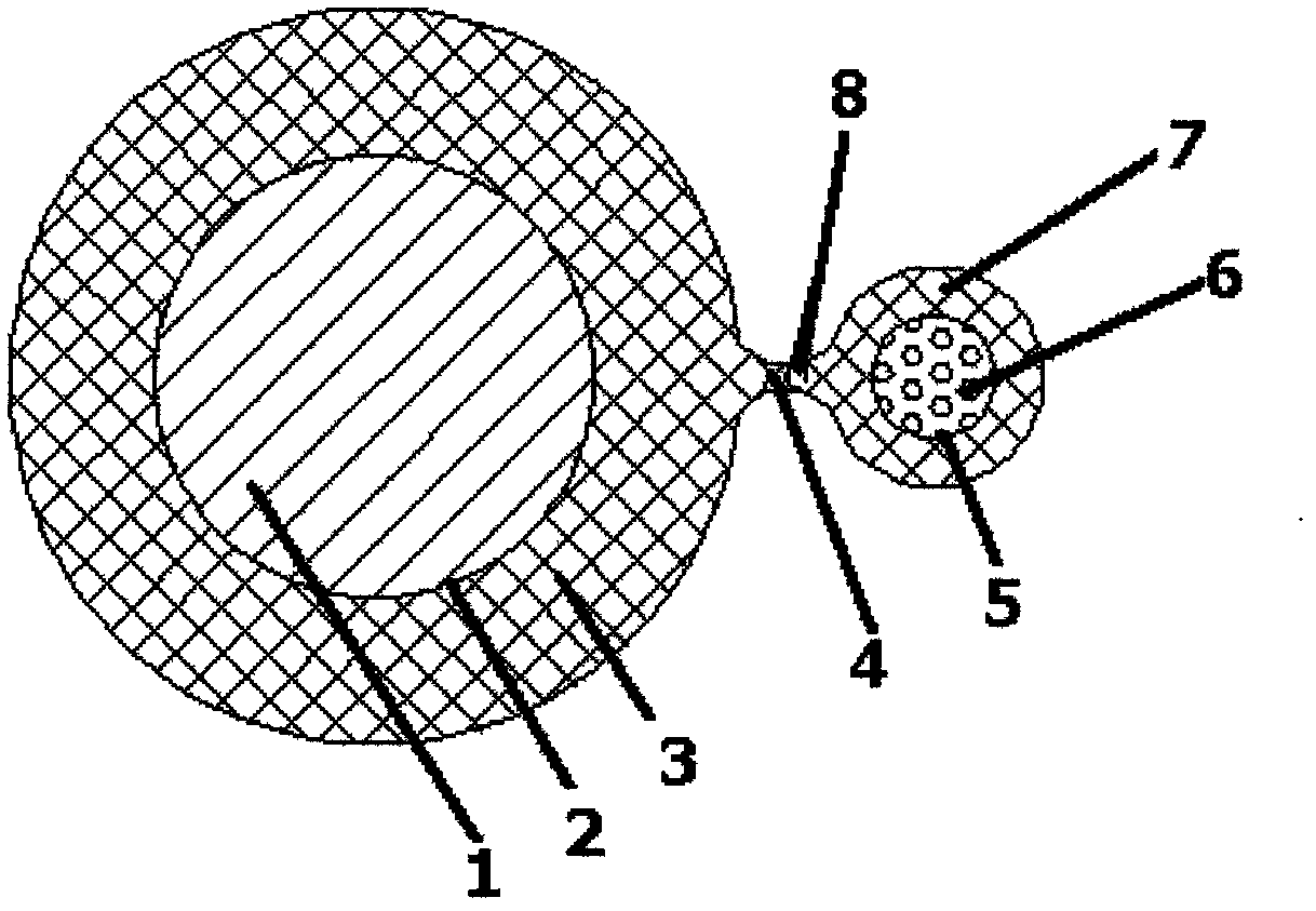 Soft and elastic compound type overhead insulated cable