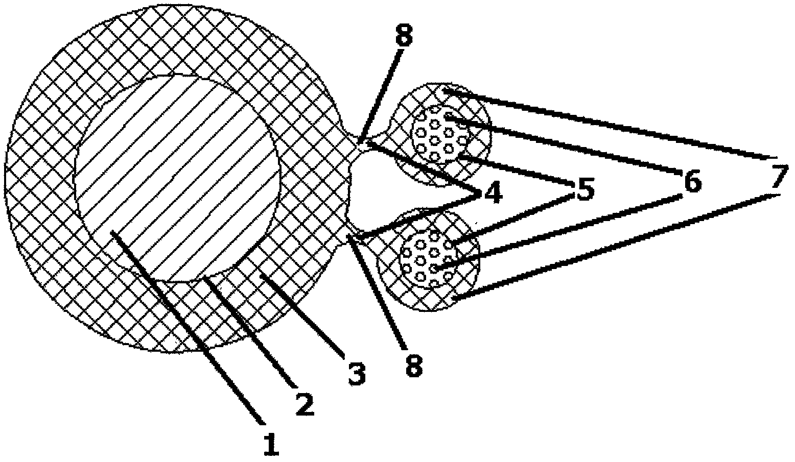 Soft and elastic compound type overhead insulated cable