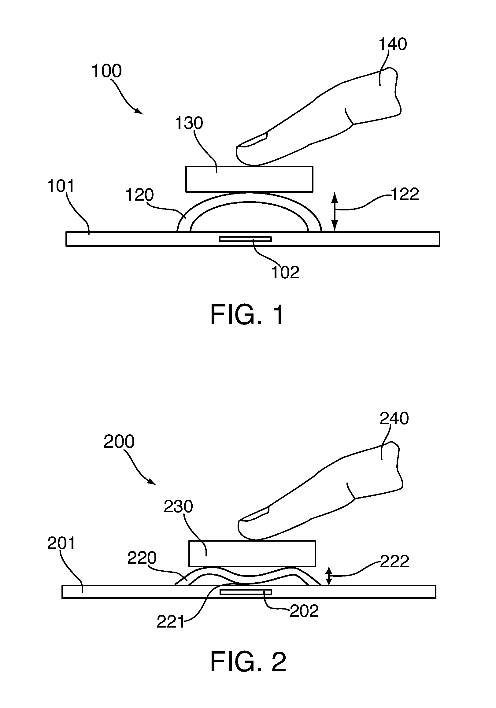 Capacitive dome switch