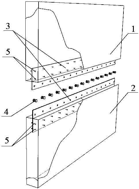 Prefabricated concrete shear wall fabricated connecting node manufacturing and installing method