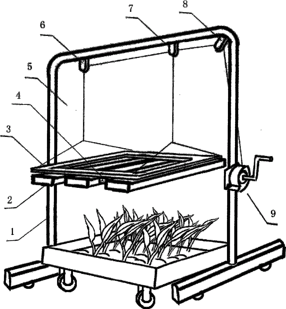 Lifting LED grow light device