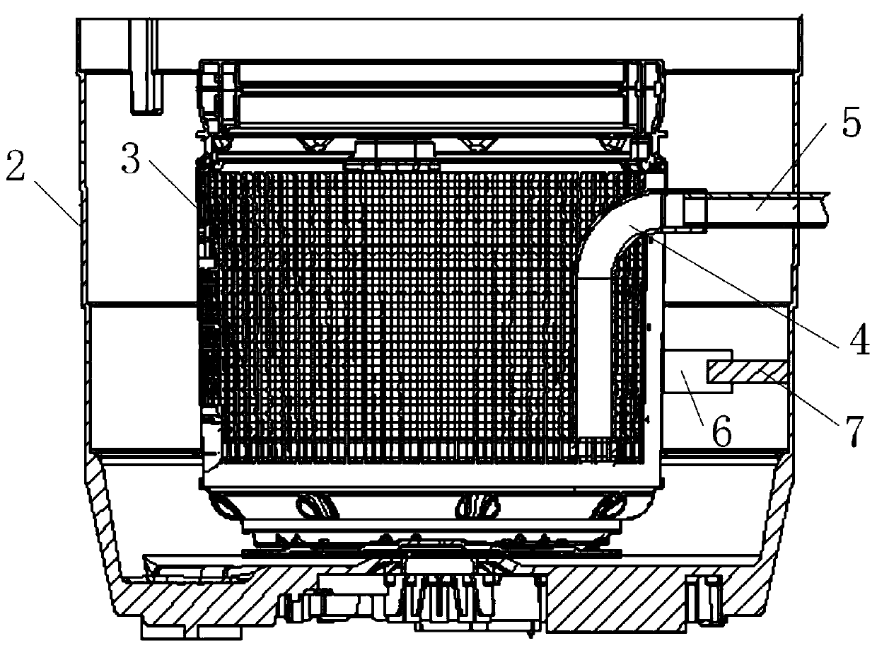 Washing equipment without water between barrels