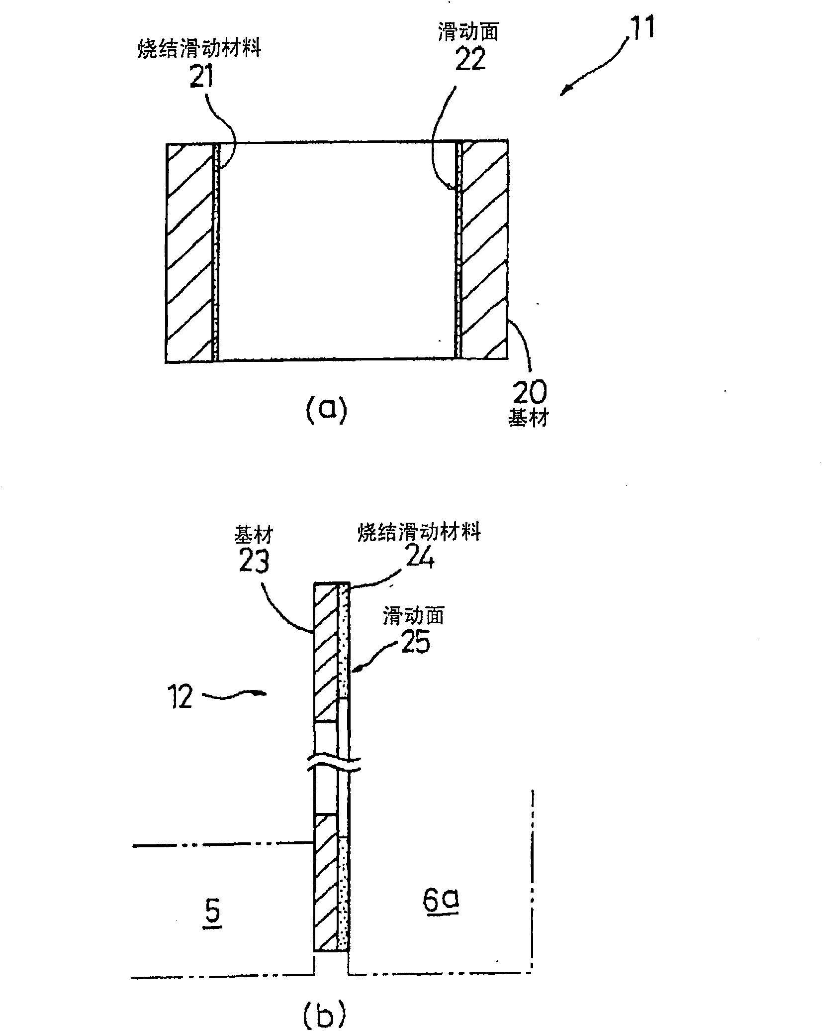 Sintered sliding material, sliding member, connection device and device provided with sliding member