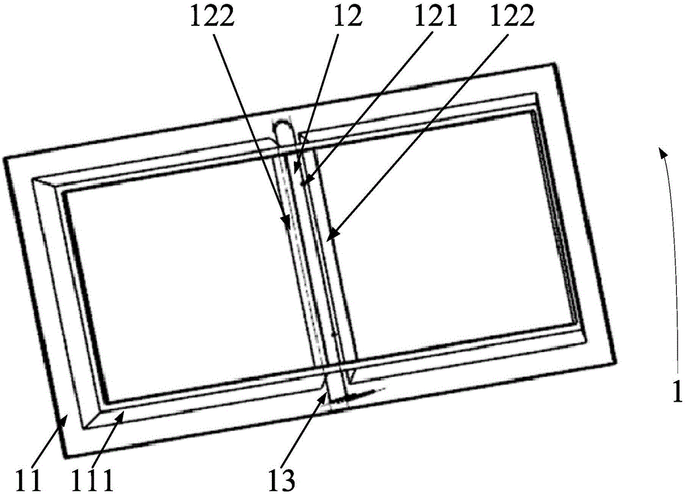 Opening frame structure and refrigeration equipment