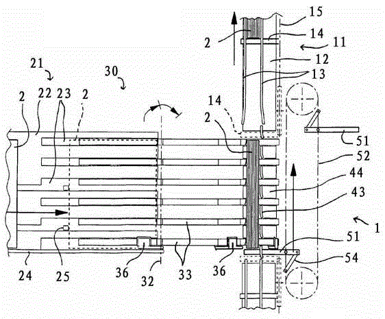 Device for conveying book blocks into the intake channel of subsequent processing equipment