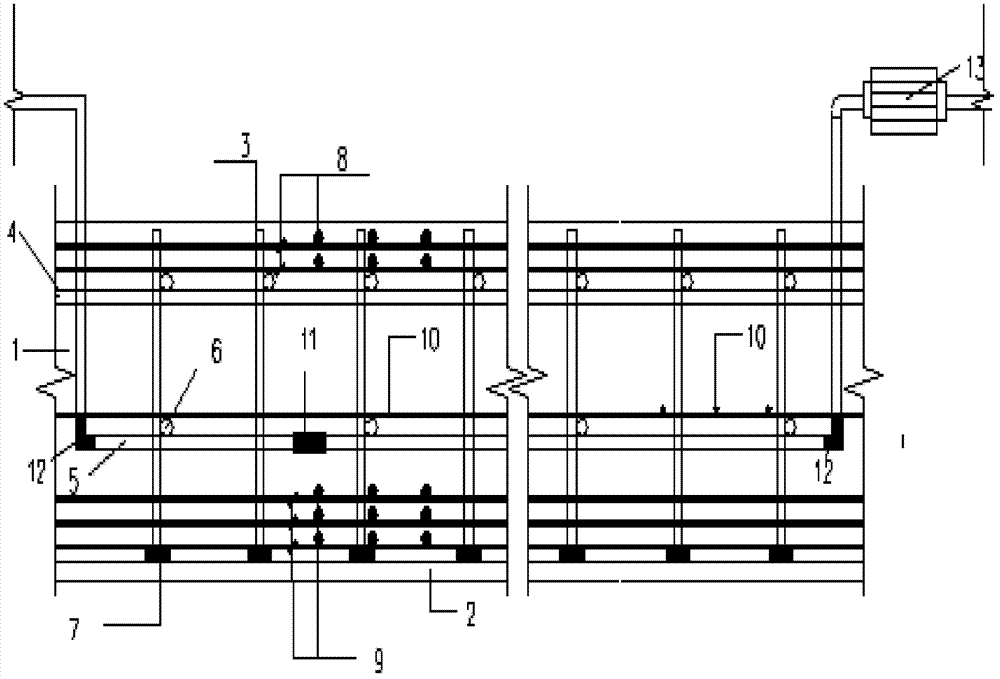 Method for taking cooling pipe network as building bottom plate multi-layer reinforced support frame
