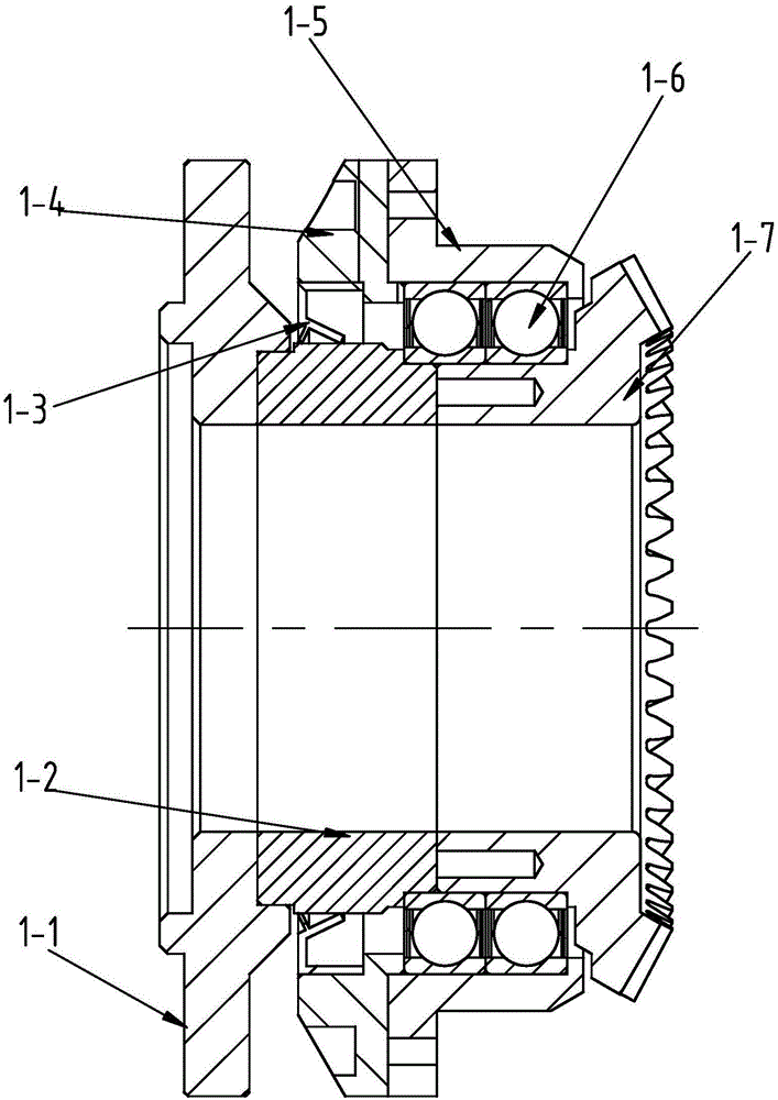 Hollow bias structure of wrist of industrial robot