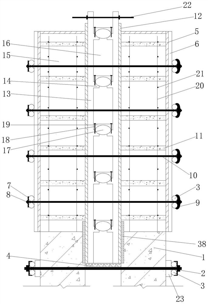 Narrow and long deformation joints and construction methods of double shear walls