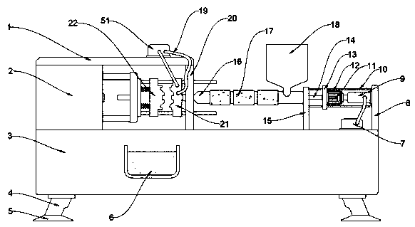 Injection molding machine with safety device