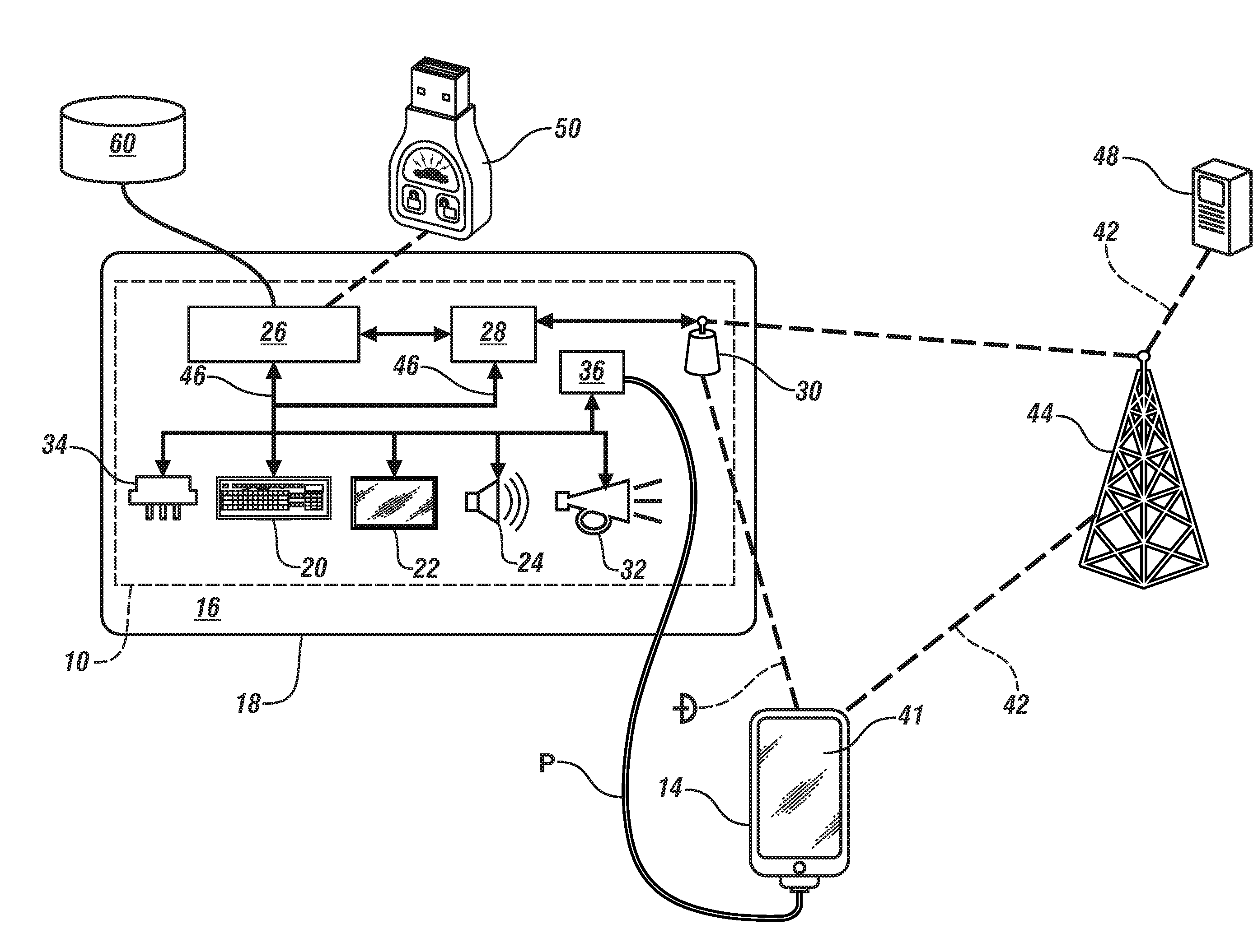 System for providing a reminder to remove a mobile electronic device from a vehicle