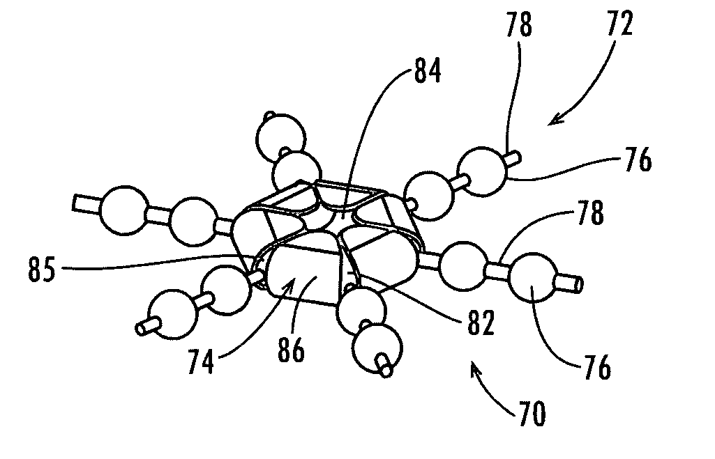 Ball chain and connector for tessellated patterns
