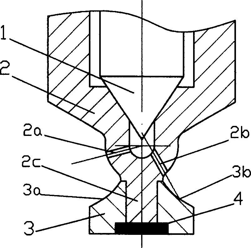 Guide table type oil jet nozzle