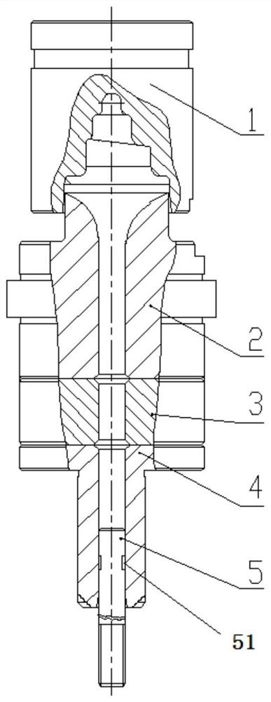 A kind of upsetting head composite mold and the manufacturing method of the upsetting head piece