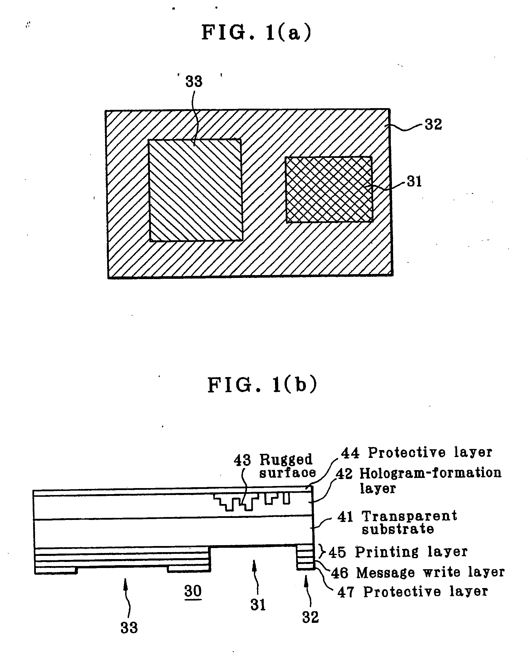 Holographic viewing device, and holographic viewing card incorporating it