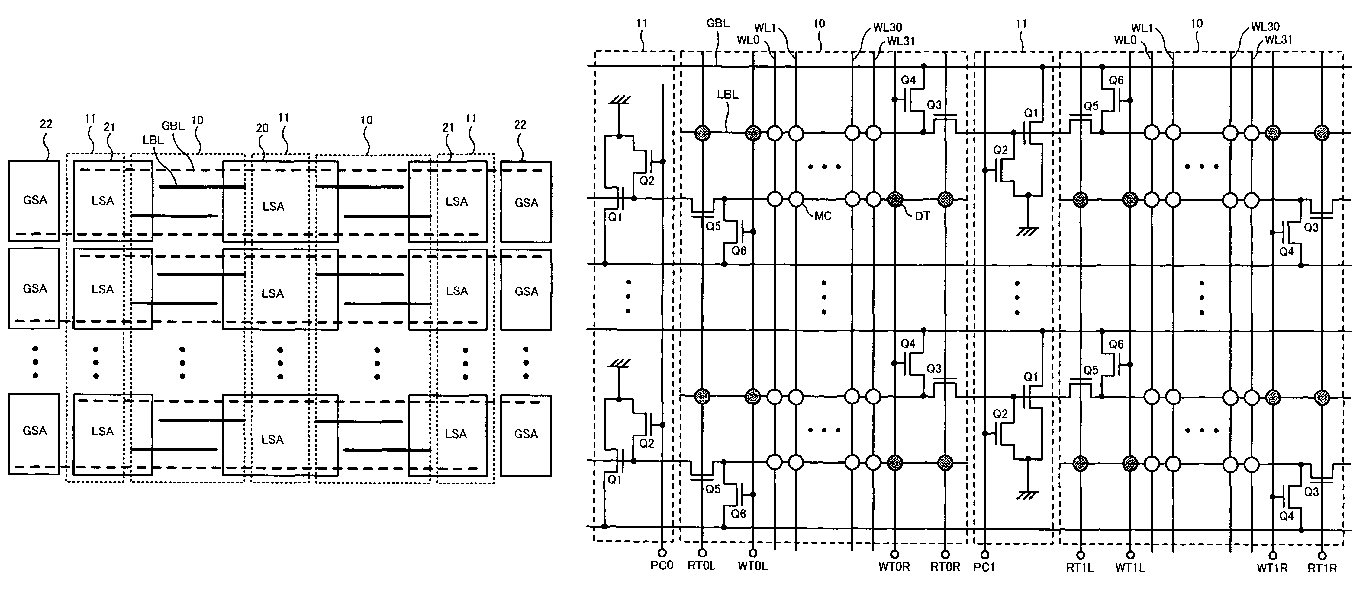 Semiconductor memory device having vertical transistors