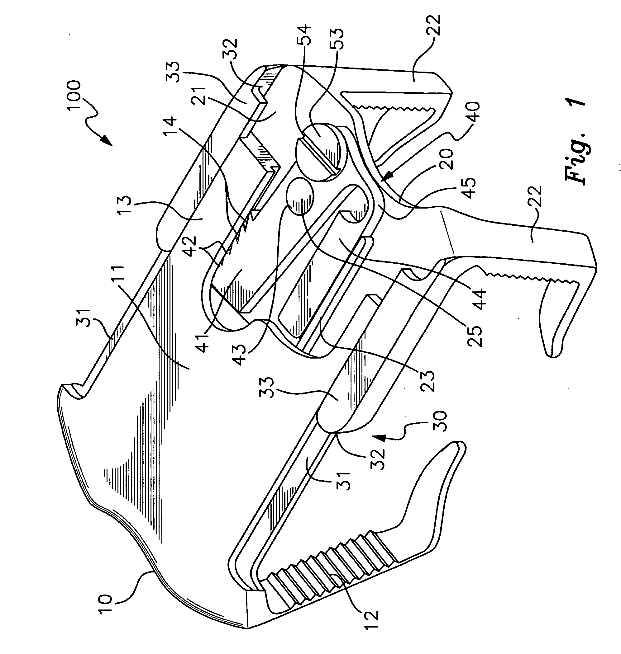 Lock and release mechanism for a sternal clamp