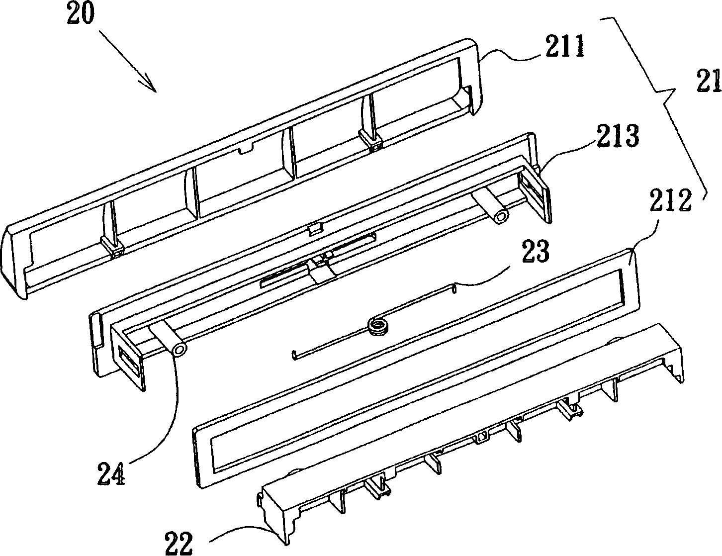 Panel module of optical disk drive