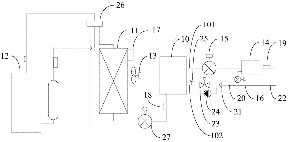 Air source water heater system and its control method
