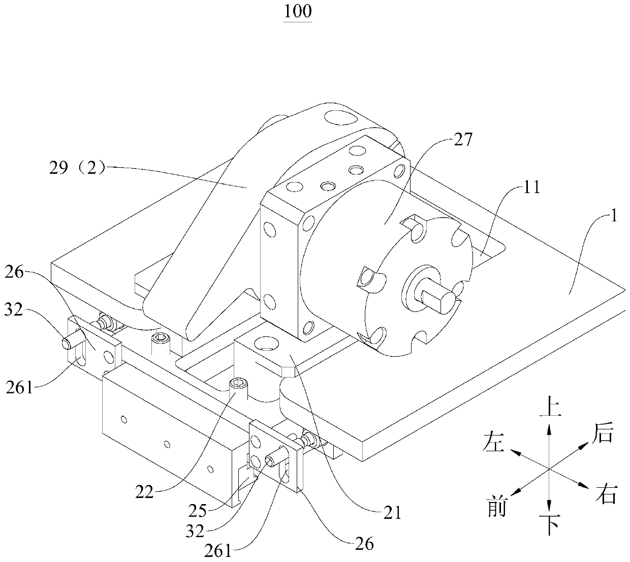 Floor knocking device and floor mounting robot with same