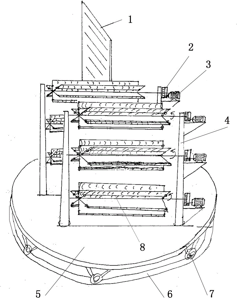 Automatic retractable wind power generating device with gravity sliding rings