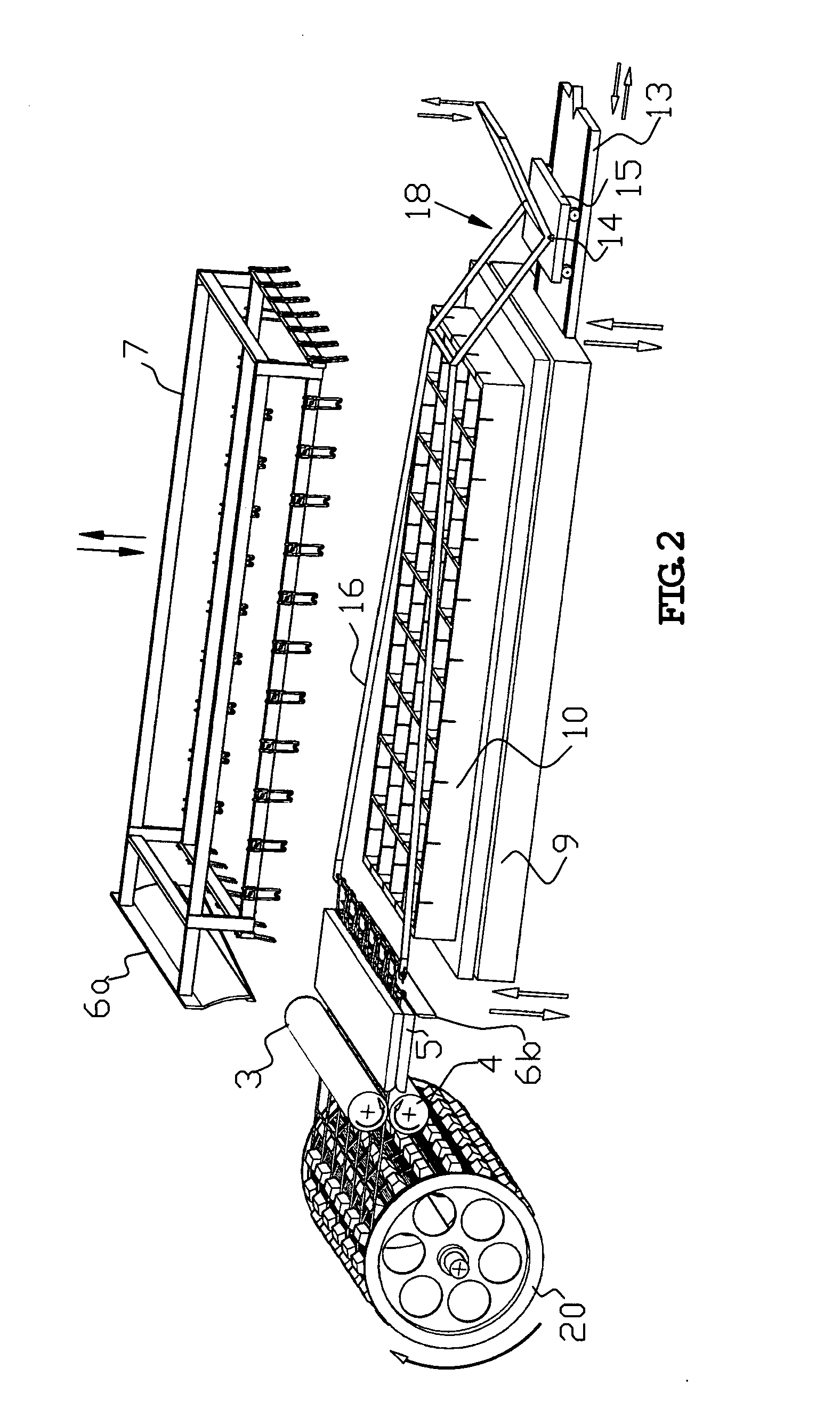 Method for assembling cobblestones into mats and device for carrying out thereof