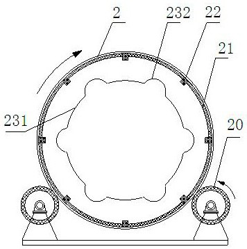 Continuous roller type kaolin mashing system