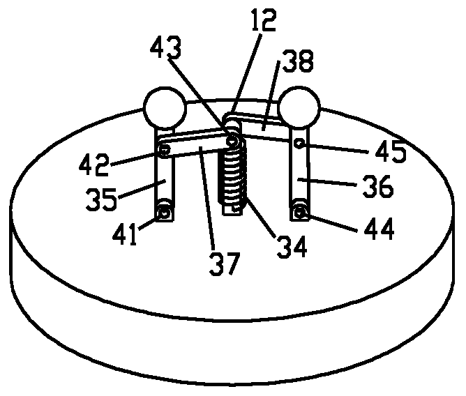 Rope and spring drive type three-freedom-degree parallel binocular focusing bionic eye execution mechanism