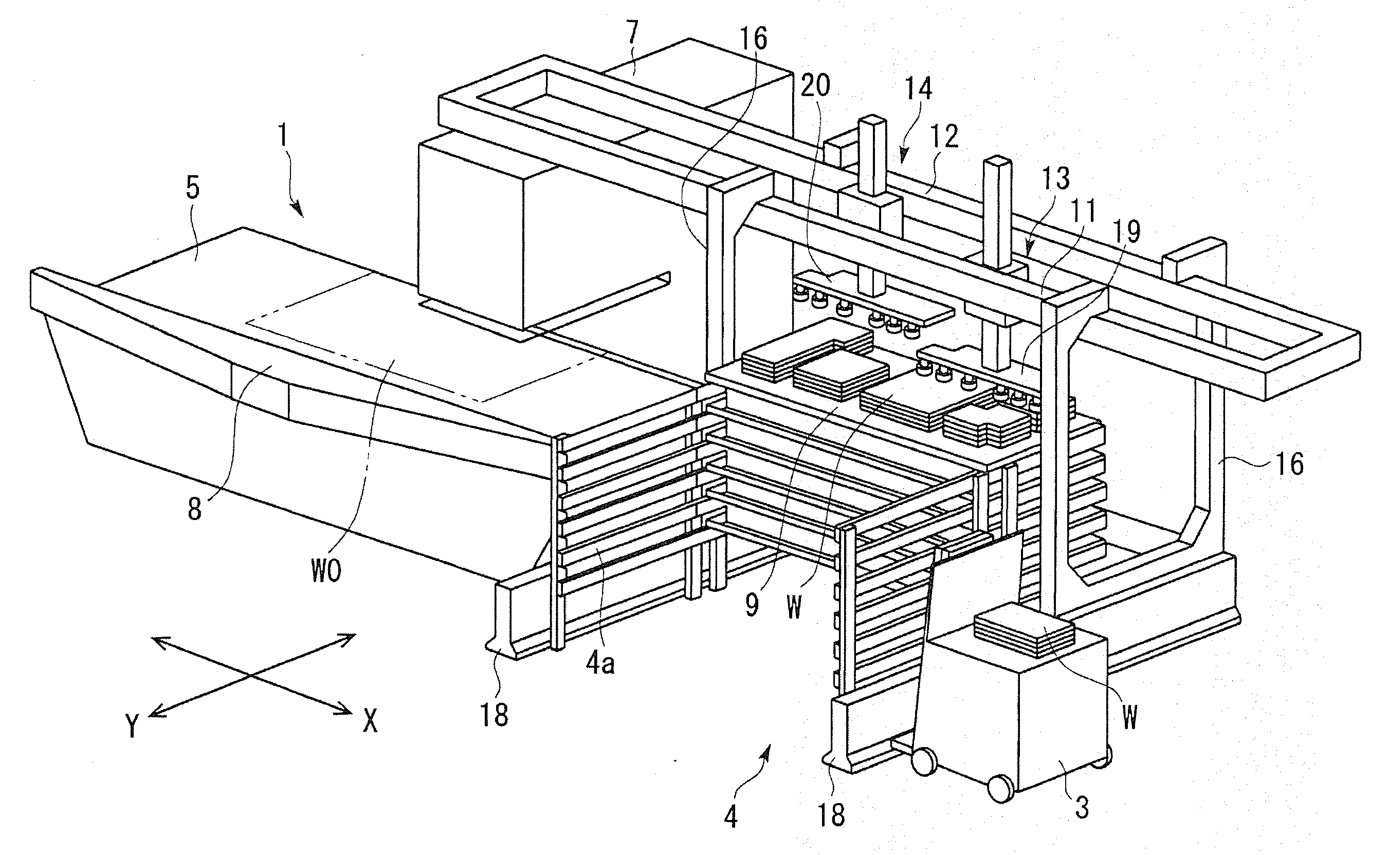 Work sheet conveying device