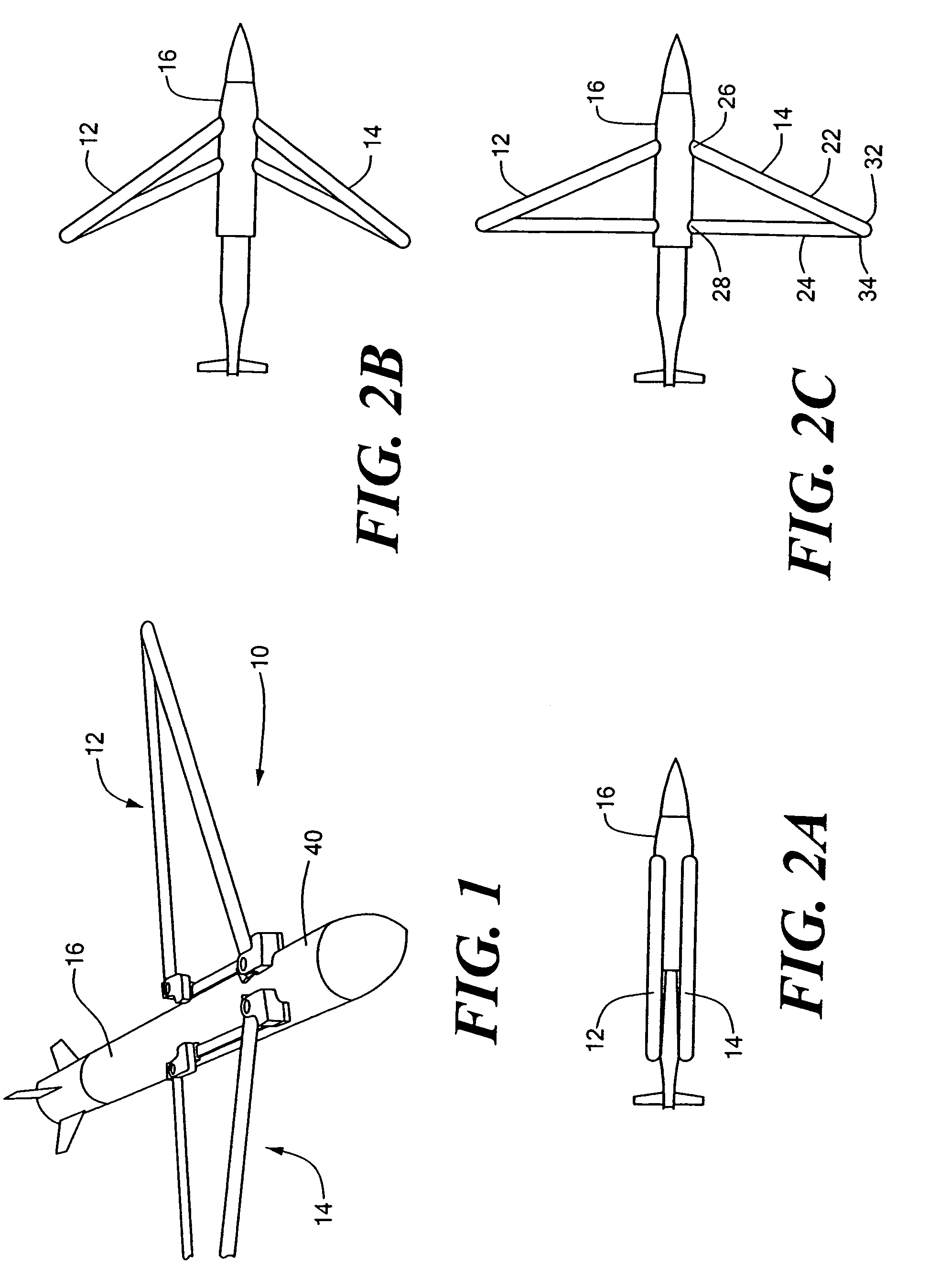 Extendable joined wing system for a fluid-born body