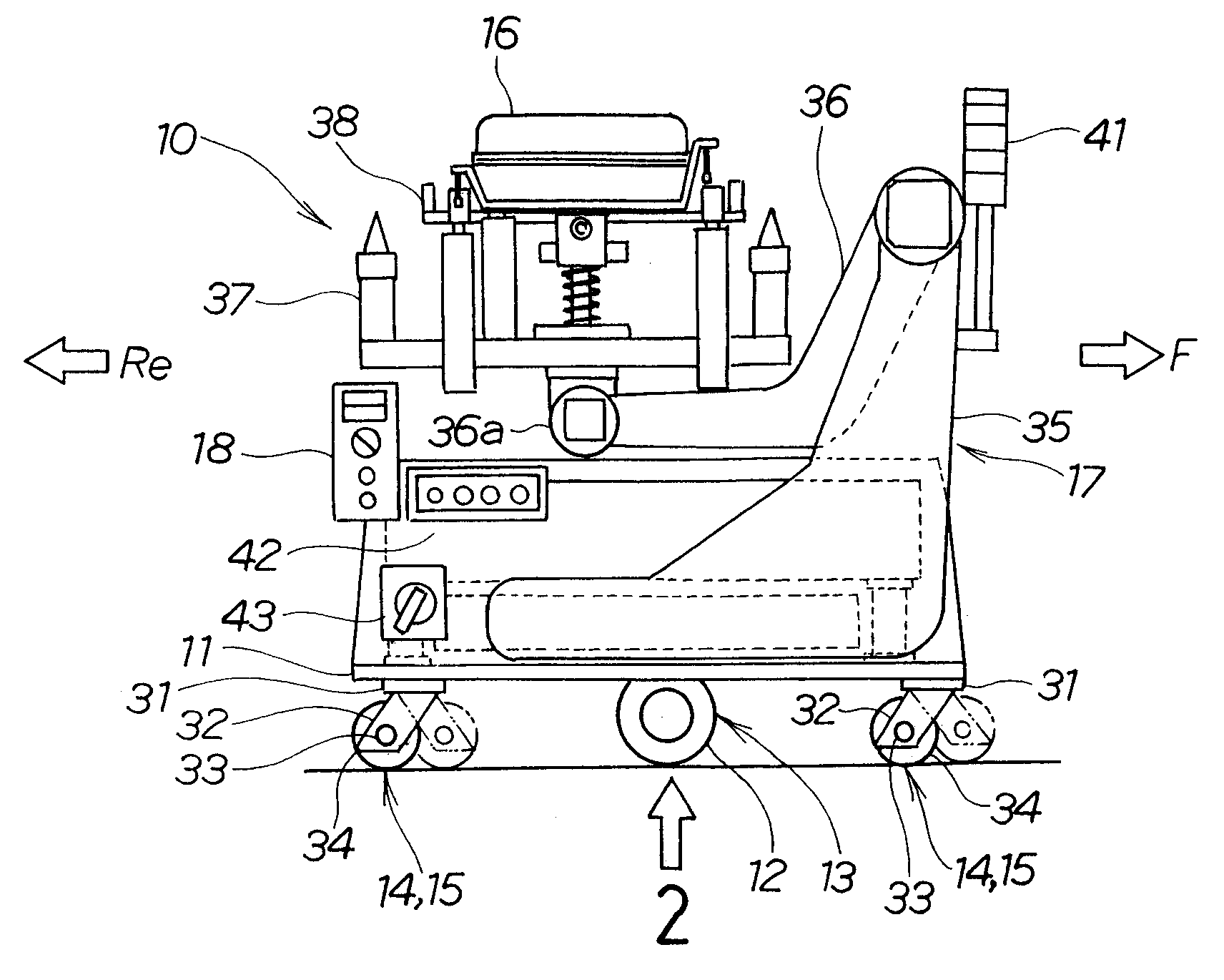 Travel Control Method For Self-Propelled Carriage