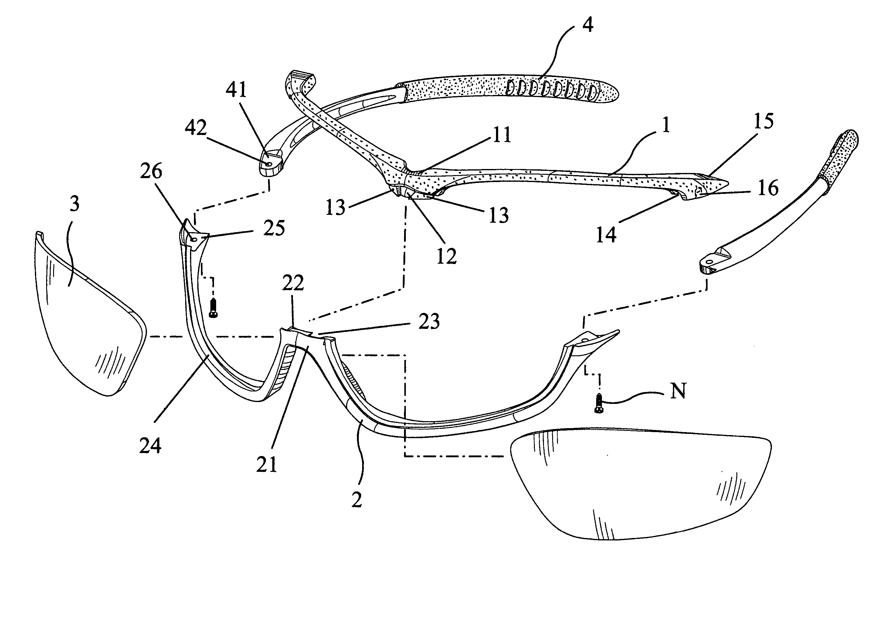 Eyeglass assembly and coupling system