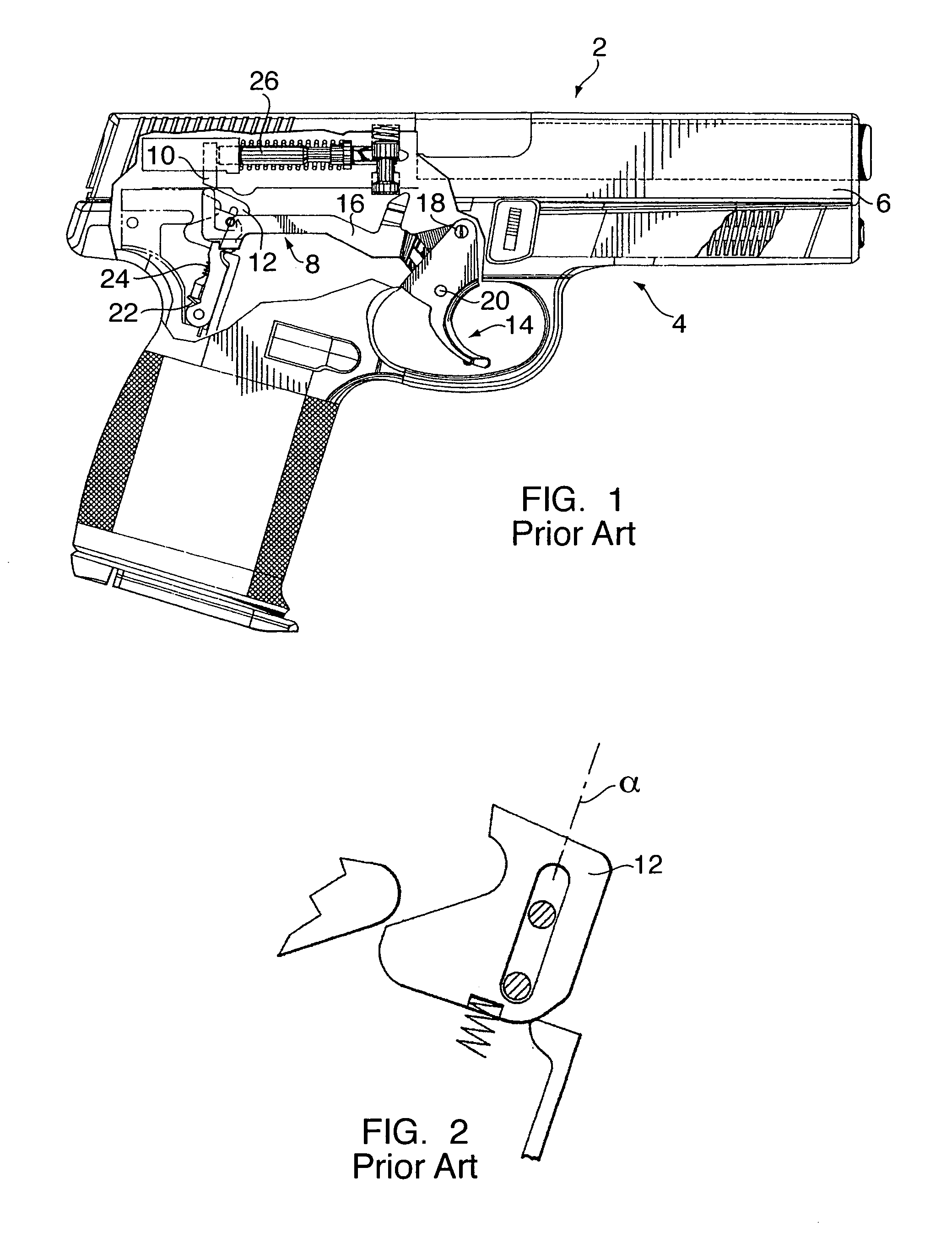 Firing mechanism for semi-automatic pistols